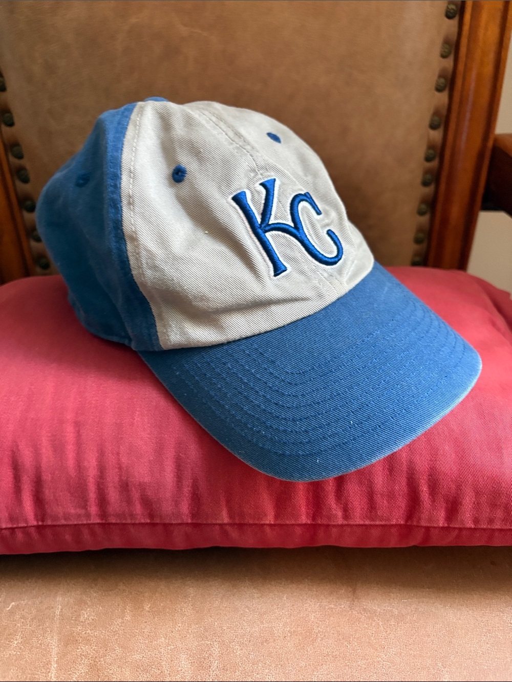 Genuine Merchandise KC Embroidered Two-Tone Blue and Gray Baseball Cap